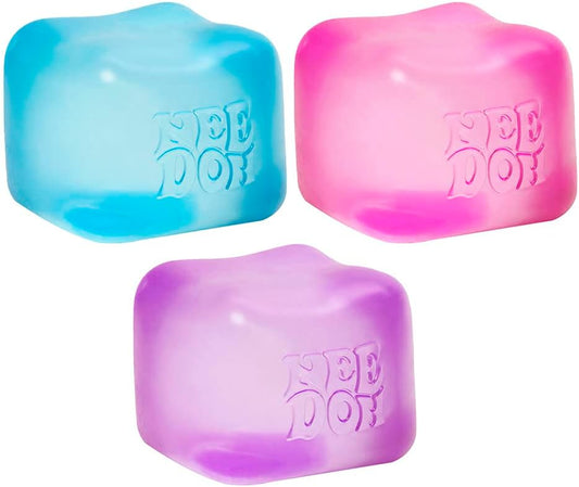 Schylling Needoh Nice Cube Sensory Toy with a Super Solid Squish – Always Returns to its Square Shape – Ages 3 and Up – 1 or 3 Pack Assorted Colours (Nice Cube. 1/3 Pack. Colours Chosen at Random)