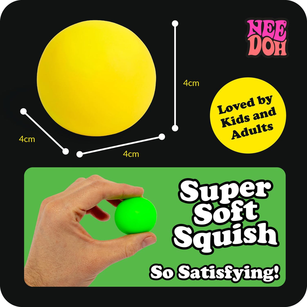 Schylling NeeDoh Rainboh Teenie – Sensory Squeeze Toy – Contains 6 Mini Groovy Globs – 1.5 Wide – Multicolored